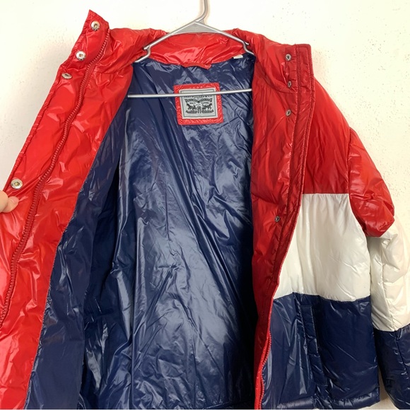 Levi’s striped colorblock sam cropped puffer jacket size xl - Picture 6 of 12